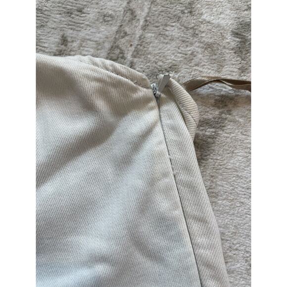 Free People Light Wash Strapless Denim Mini Dress Pockets 0 Country Girl READ - Picture 6 of 7